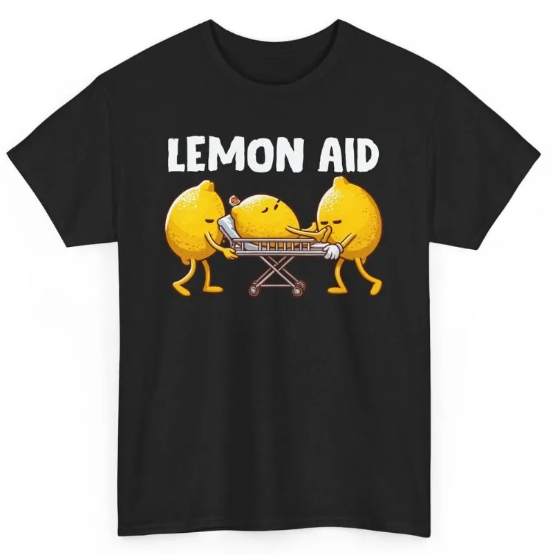 Lemon Aid Funny Lemons T-Shirt - Novelty Humorous Sarcastic Lemonade Graphic Tee
Lemon Aid Funny Lemons T-Shirt - Novelty Humorous Sarcastic Lemonade Graphic Tee