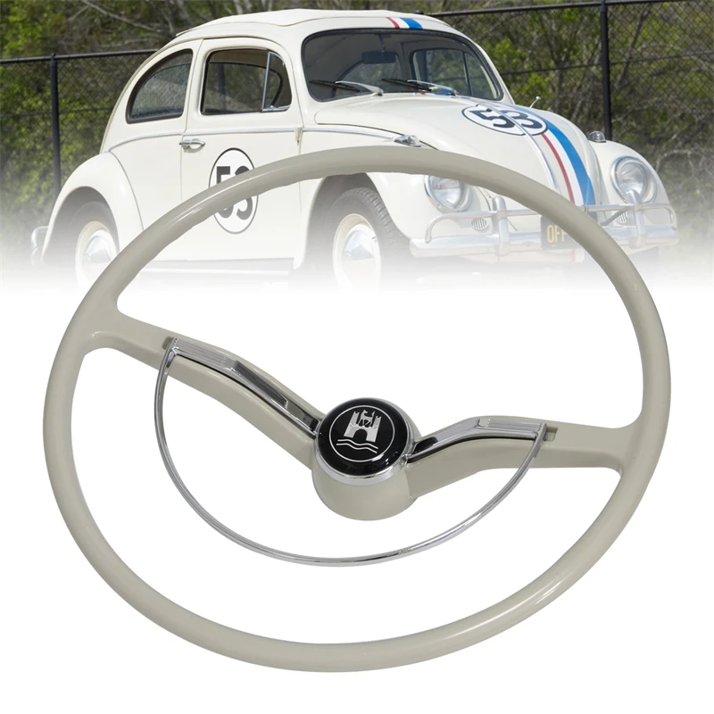 Steering Wheel with Chrome Ring &Horn Button Fits for Volkswagen Beetle 1962-1971
Steering Wheel with Chrome Ring &Horn Button Fits for Volkswagen Beetle 1962-1971