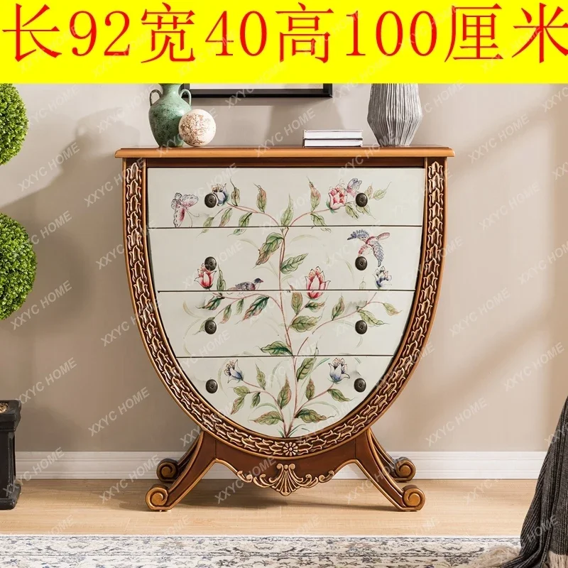 Lsolid wood painted drawer storage cabinet corridor decorative cabinet
Lsolid wood painted drawer storage cabinet corridor decorative cabinet
