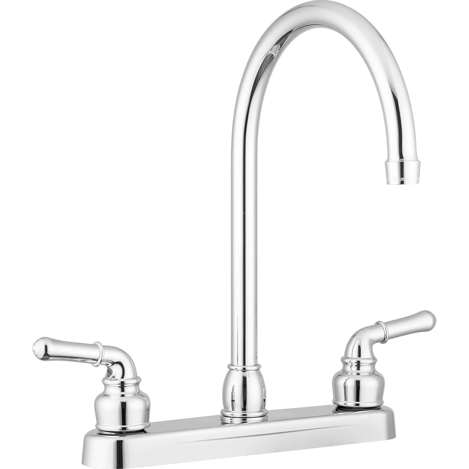 Modern High Arc Kitchen Sink Faucet with Dual Lever Handles, Polished Chrome
Modern High Arc Kitchen Sink Faucet with Dual Lever Handles, Polished Chrome