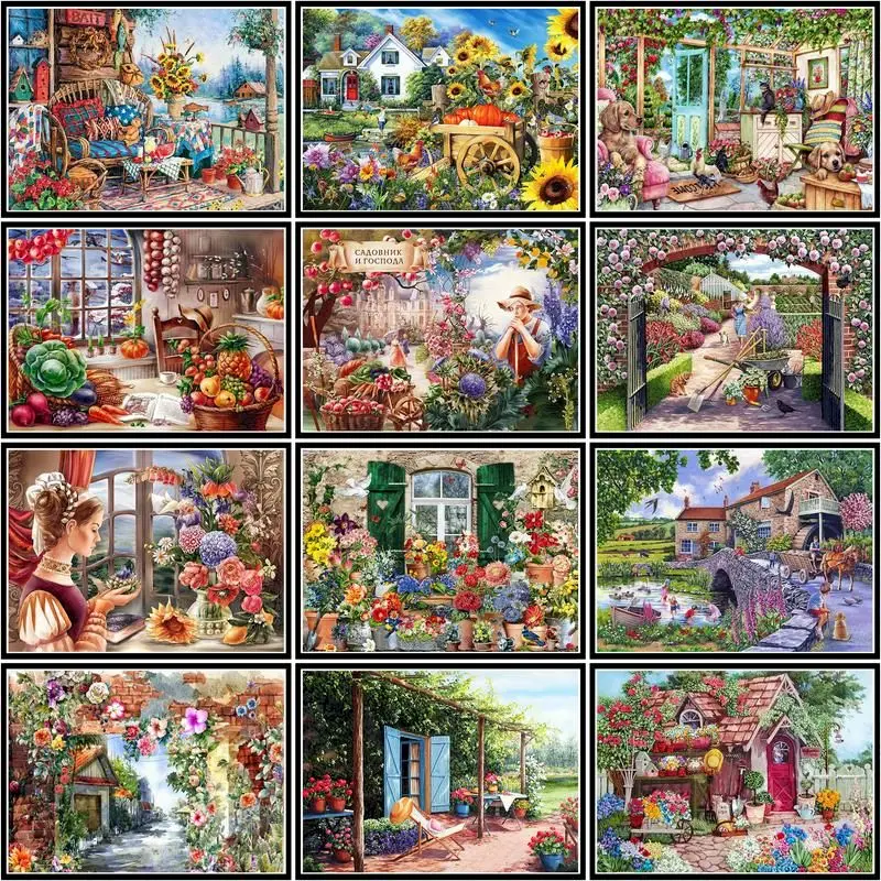 GATYZTORY Diy Pictures By Number Flower House Scenery Kits Home Decor Painting By Numbers Drawing On Canvas Handpainted Art Gift
GATYZTORY Diy Pictures By Number Flower House Scenery Kits Home Decor Painting By Numbers Drawing On Canvas Handpainted Art Gift