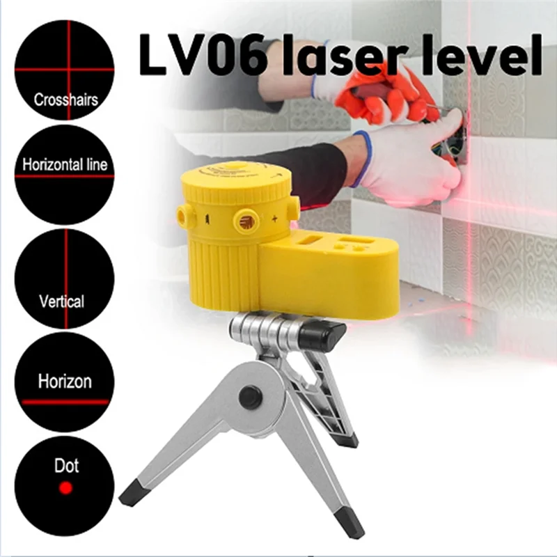 A88E-Laser Level Multifunction 4-In-1 Household Measuring Tool With Vertical/Horizontal Beams And Rotating Tripod
A88E-Laser Level Multifunction 4-In-1 Household Measuring Tool With Vertical/Horizontal Beams And Rotating Tripod