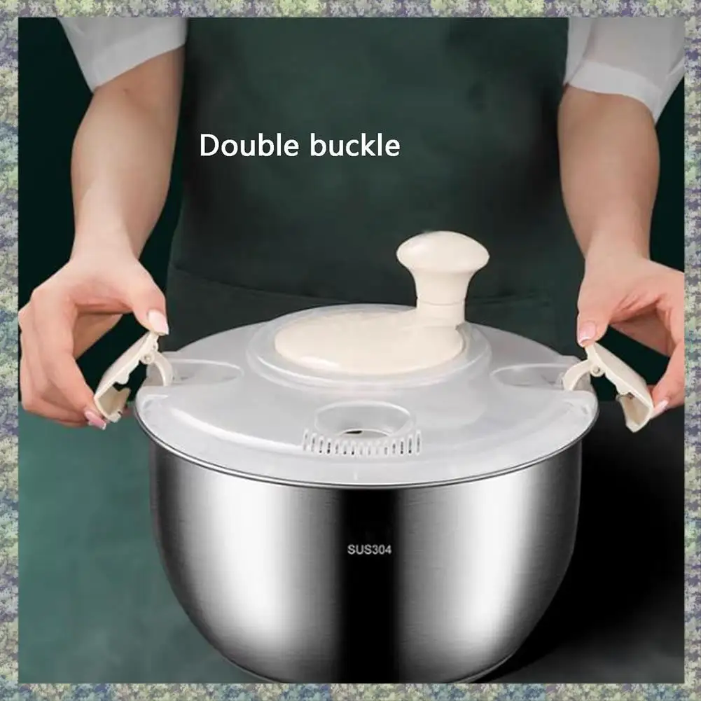 WON 6L Salad Spinner Stainless Steel Large Vegetable Washer With PP Lid For Fruit Washer Pasta & Fries Spinner Salad Dryer
WON 6L Salad Spinner Stainless Steel Large Vegetable Washer With PP Lid For Fruit Washer Pasta & Fries Spinner Salad Dryer