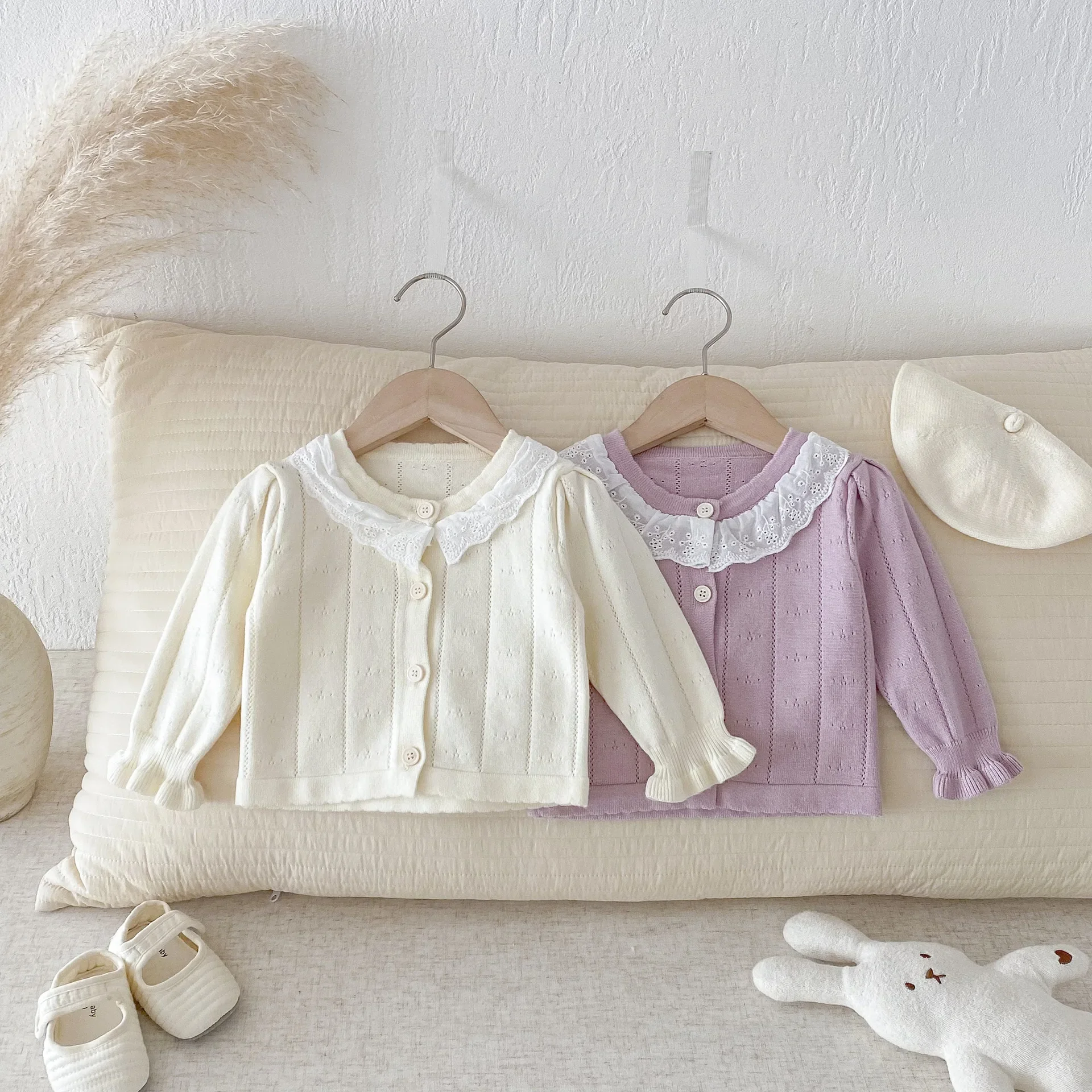 2025 Autumn Newborn Baby Girl Sweater Coat 0 - 3Y Lace Collar Ruffle Cuffs Knitted Outerwear Soft Skin Friendly Girls Clothes
2025 Autumn Newborn Baby Girl Sweater Coat 0 - 3Y Lace Collar Ruffle Cuffs Knitted Outerwear Soft Skin Friendly Girls Clothes