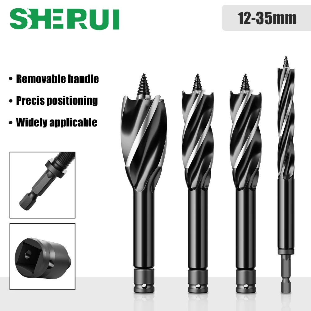 3Pcs 6.35mm Shank 12-35mm Woodworking Branch Drill, Four-slot Four-edged Drill, Manual Branch Drill Hexagonal Shank Hole Opener
3Pcs 6.35mm Shank 12-35mm Woodworking Branch Drill, Four-slot Four-edged Drill, Manual Branch Drill Hexagonal Shank Hole Opener