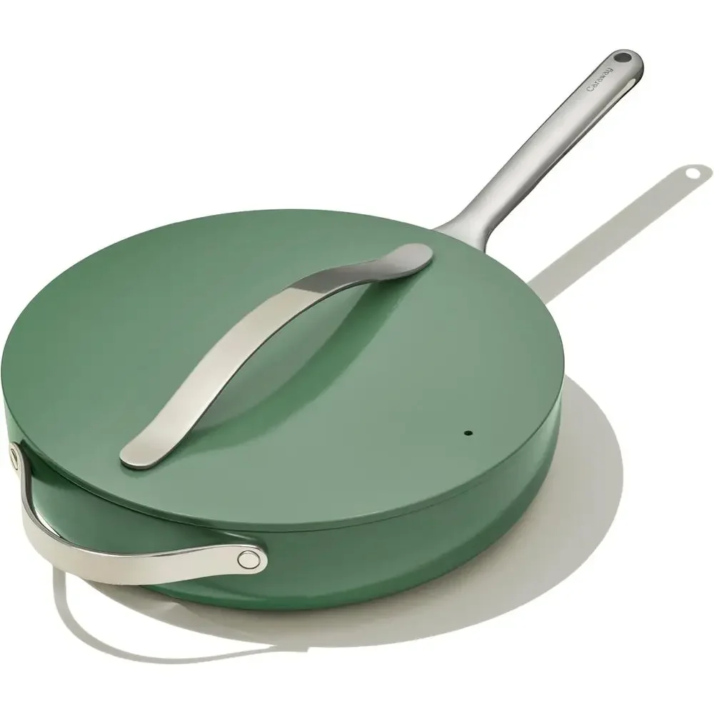 Nonstick Ceic Sauté Pan with Lid (4.5 qt, 11.8") - Non Toxic, PTE & POA ree - Oven Sae & Compatible with All Stovetops (Gas, Ele
Nonstick Ceic Sauté Pan with Lid (4.5 qt, 11.8") - Non Toxic, PTE & POA ree - Oven Sae & Compatible with All Stovetops (Gas, Ele