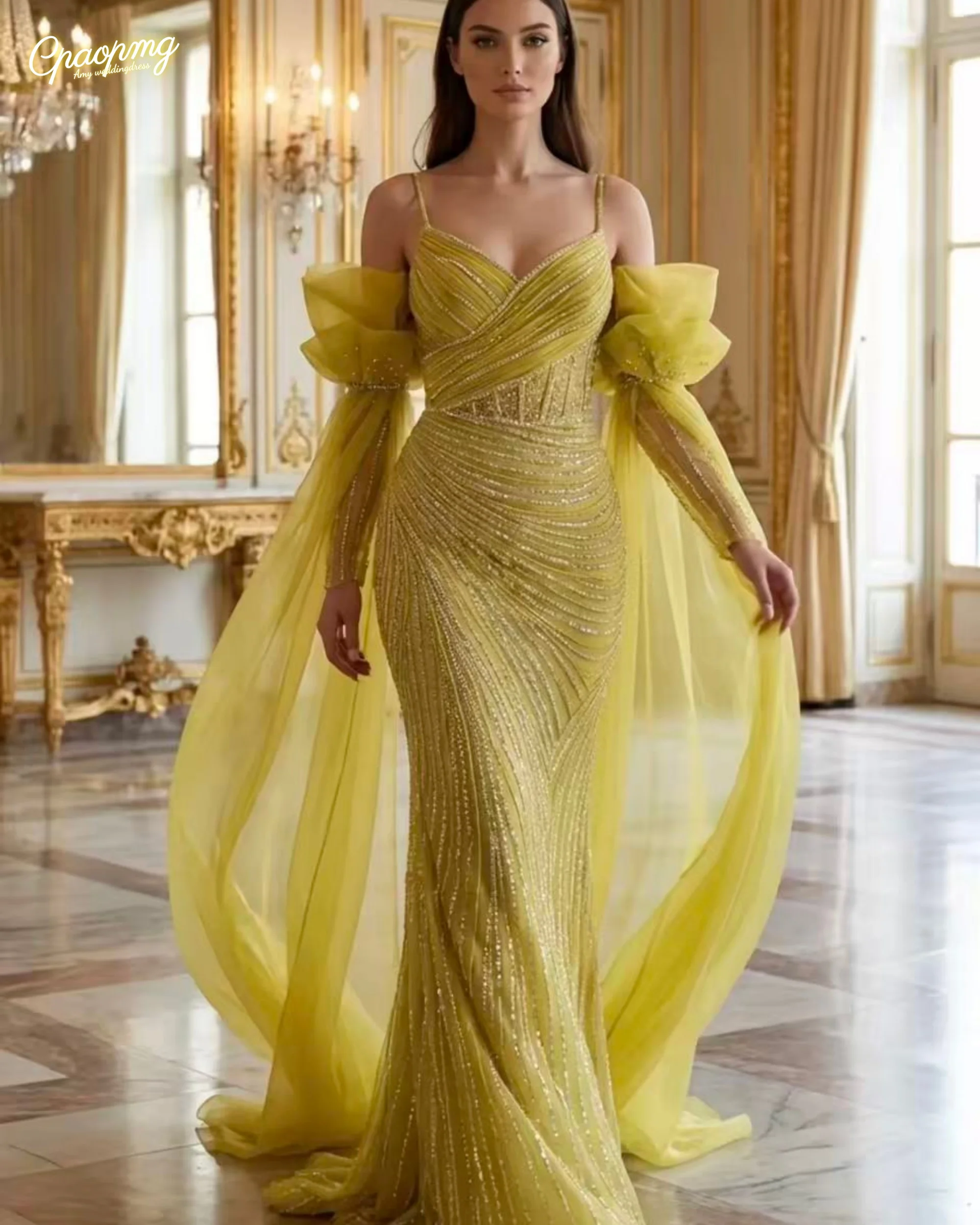 Желтые платья для выпускного вечера по индивидуальному заказу, халаты De Soiree с круглым вырезом, украшенные бисером и кристаллами, вечернее платье, женские свадебные платья в Дубае
Желтые платья для выпускного вечера по индивидуальному заказу, халаты De Soiree с круглым вырезом, украшенные бисером и кристаллами, вечернее платье, женские свадебные платья в Дубае