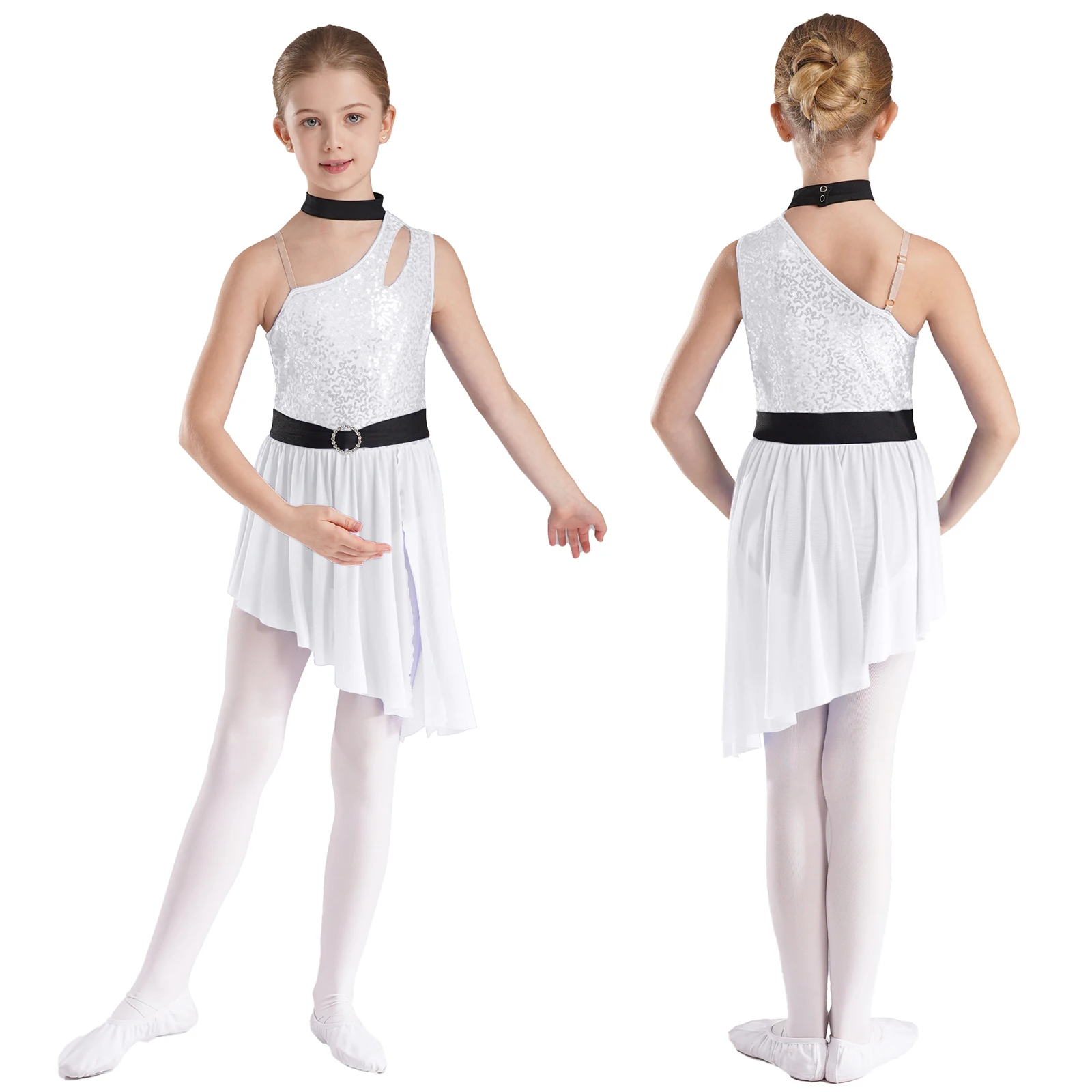 Kids Girls Latin Dance Dress Sequins Sleeveless Side Split Leotard Ballet Gymnastics Figure Skating Stage Performance Dancewear
Kids Girls Latin Dance Dress Sequins Sleeveless Side Split Leotard Ballet Gymnastics Figure Skating Stage Performance Dancewear