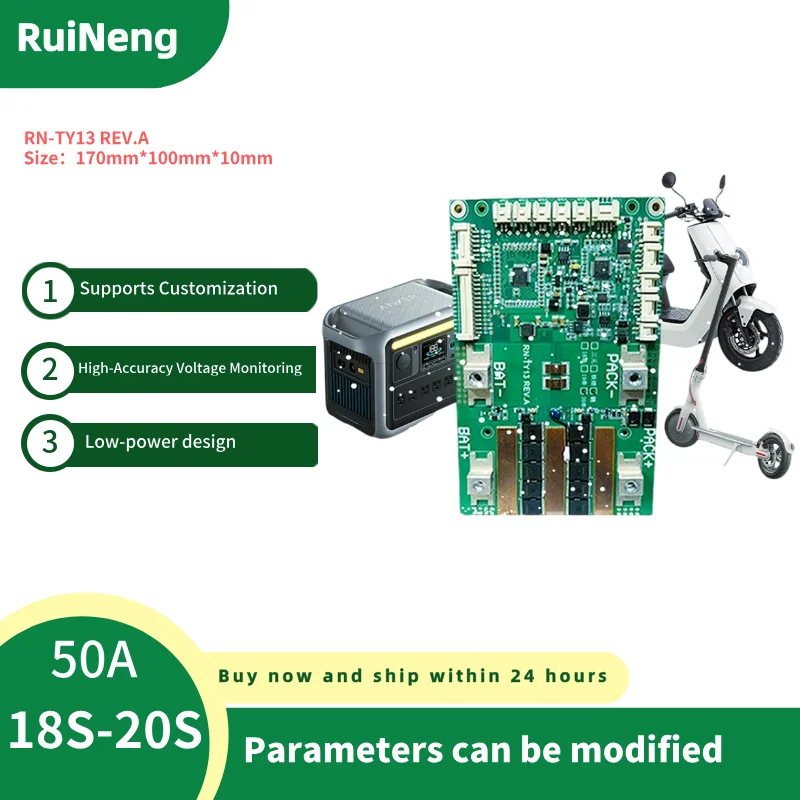 Smart Bms 8S 12S 13S 14S 15S 16S 17S 18S 20S LiFePO4 Batter Bms 12V 24V 48V 40A 50A 60A balancing function electric vehicle bms
Smart Bms 8S 12S 13S 14S 15S 16S 17S 18S 20S LiFePO4 Batter Bms 12V 24V 48V 40A 50A 60A balancing function electric vehicle bms