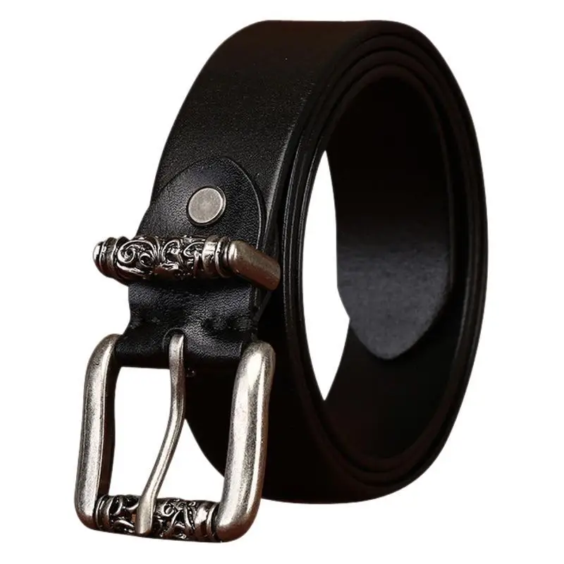 3.3cm Fashion trend personality belt men's leather pin buckle head layer cowhide youth simple casual and versatile pants belt
3.3cm Fashion trend personality belt men's leather pin buckle head layer cowhide youth simple casual and versatile pants belt