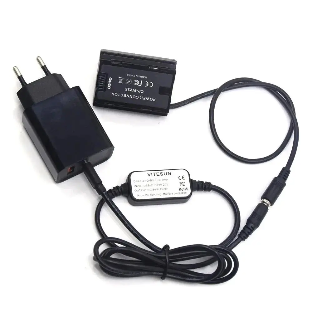 NP-W235 Dummy Battery CP-W235 DC Coupler USB Type C Power Cable PD Charger Kit for Fujifilm X-T4 XT4 GFX100S GFX50S II Camera
NP-W235 Dummy Battery CP-W235 DC Coupler USB Type C Power Cable PD Charger Kit for Fujifilm X-T4 XT4 GFX100S GFX50S II Camera