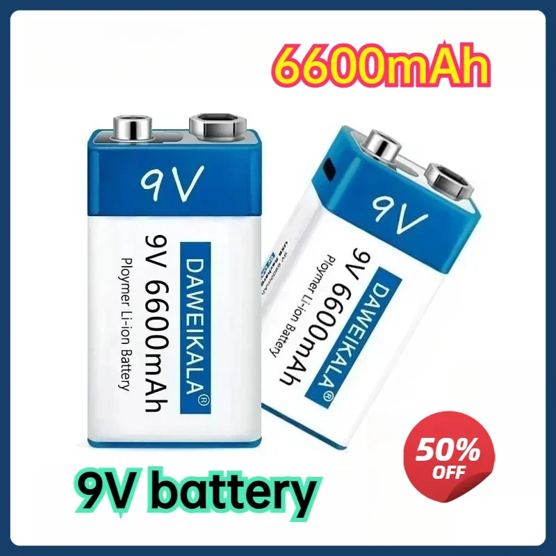 9V 6600mAh Battery Li-ion Rechargeable Battery Type-C USB Batteries 9V Lithium for Multimeter Microphone Toy Remote Control
9V 6600mAh Battery Li-ion Rechargeable Battery Type-C USB Batteries 9V Lithium for Multimeter Microphone Toy Remote Control