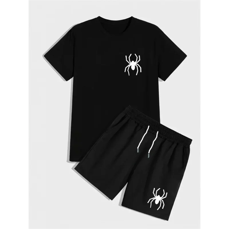 Spider print,Men's two-piece suit,round Neck Short SleeveTT-shirt and drawstring waist shorts,Suitable for summer outdoor sports
Spider print,Men's two-piece suit,round Neck Short SleeveTT-shirt and drawstring waist shorts,Suitable for summer outdoor sports