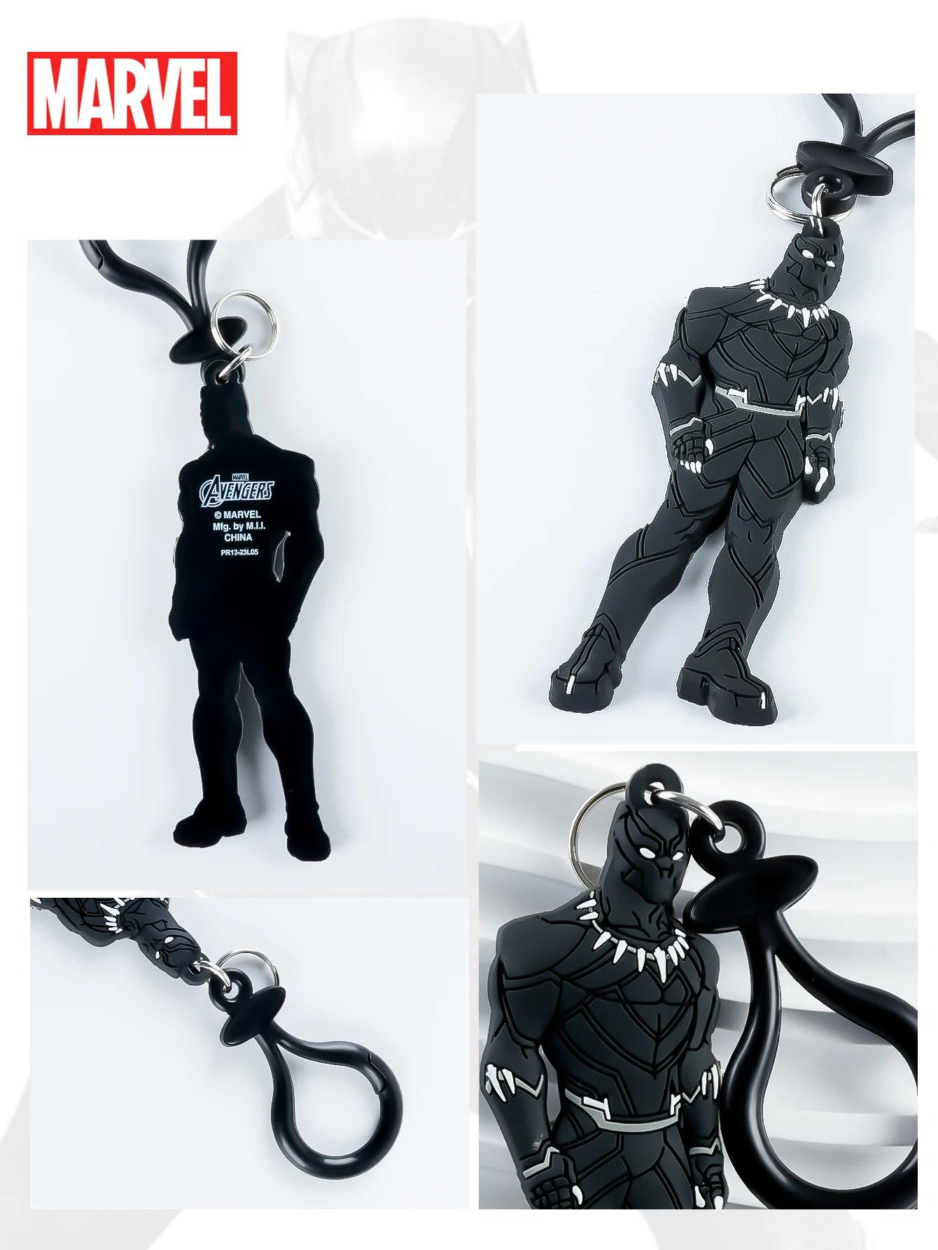 Black Panther PVC Keychain Marvel Soft Touch Bag Clip Cartoon Keyring Backpack Car Decoration Personalized Valentines Gifts
Black Panther PVC Keychain Marvel Soft Touch Bag Clip Cartoon Keyring Backpack Car Decoration Personalized Valentines Gifts