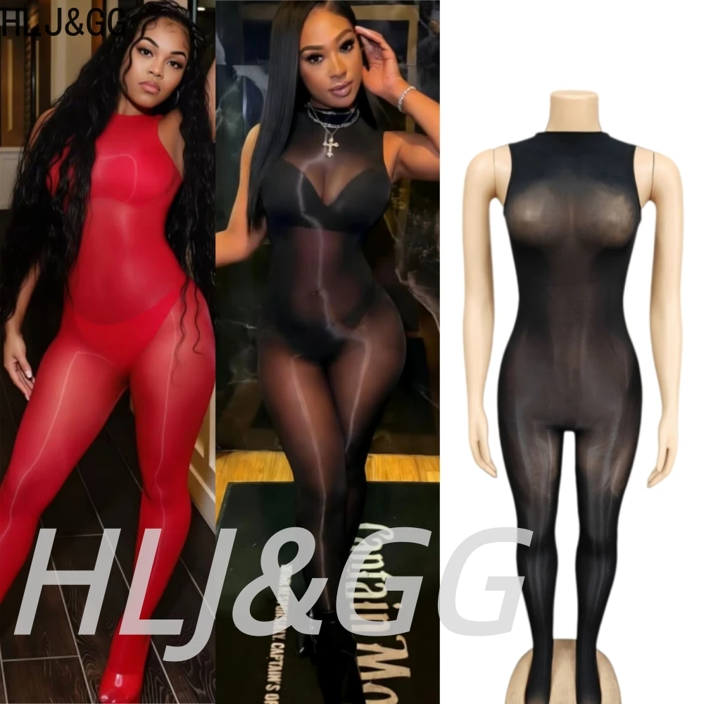HLJ&GG Sexy Mesh See Though Stretchy Bodycon One Piece Jumpsuits Women Round Neck Sleeveless Slim Playsuits Fashion Overall 2026
HLJ&GG Sexy Mesh See Though Stretchy Bodycon One Piece Jumpsuits Women Round Neck Sleeveless Slim Playsuits Fashion Overall 2026