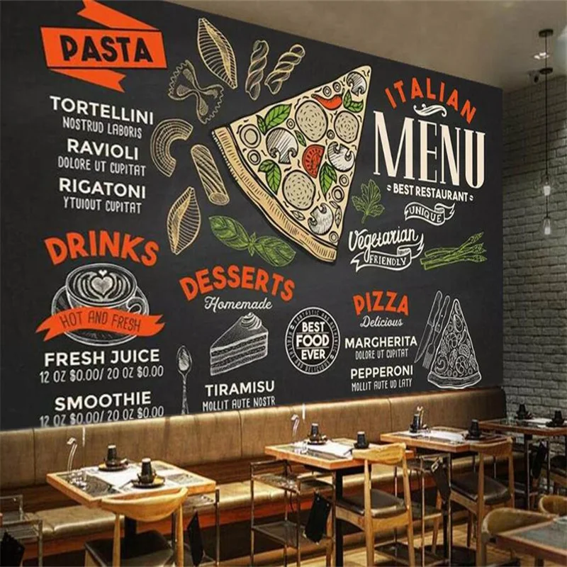 Custom Pizza Menu Blackboard Wall Paper Fast Food Restaurant Decor Snack Bar Industrial Decor Wallpaper Self Adhesive Murals
Custom Pizza Menu Blackboard Wall Paper Fast Food Restaurant Decor Snack Bar Industrial Decor Wallpaper Self Adhesive Murals
