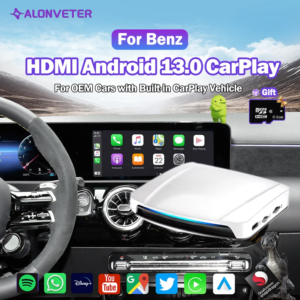 Carlinkit Ai Box HDMI CarPlay Android Auto Wireless CarPlay Adapter Car TV Box Qualcomm Chips SDM660 8-Cores 8G+128G For Benz
Carlinkit Ai Box HDMI CarPlay Android Auto Wireless CarPlay Adapter Car TV Box Qualcomm Chips SDM660 8-Cores 8G+128G For Benz