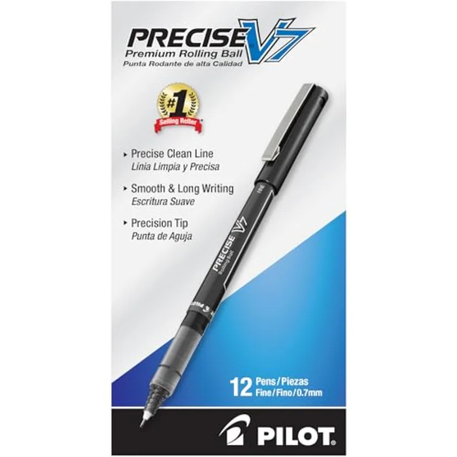 Precise V7, Capped Liquid Ink Rollerball Pens, Fine Point 0.7 mm, Ink Pens, Pack of 12 - Ideal for School, Journaling and Offic
Precise V7, Capped Liquid Ink Rollerball Pens, Fine Point 0.7 mm, Ink Pens, Pack of 12 - Ideal for School, Journaling and Offic