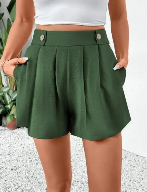Women's High Waisted Wide Leg Shorts with Pockets, Summer Casual Shorts, Solid Color High Waisted Straight Leg Loose Shorts
Women's High Waisted Wide Leg Shorts with Pockets, Summer Casual Shorts, Solid Color High Waisted Straight Leg Loose Shorts