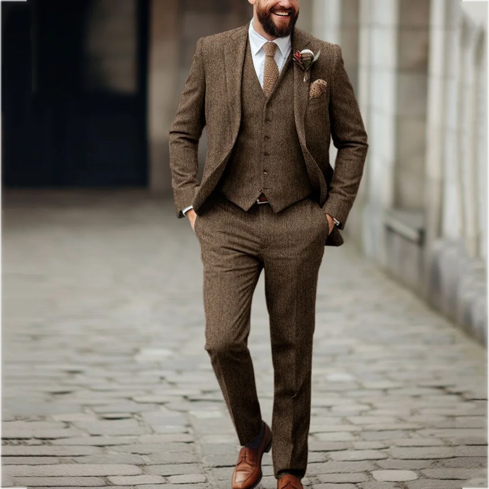 Slim Fit Solid Color Men Suit Three Piece Jacket Vest Pants High Quality Notch Lapel Blazer Set Formal Work Business Suit
Slim Fit Solid Color Men Suit Three Piece Jacket Vest Pants High Quality Notch Lapel Blazer Set Formal Work Business Suit