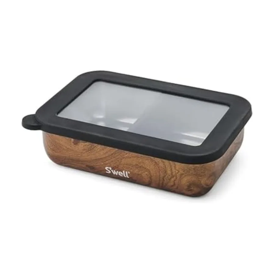 Stainless Steel Bento Box with Teakwood Design for Daily Meals Perfectly Fits One Large Entree or Small Entree and Snack Featur
Stainless Steel Bento Box with Teakwood Design for Daily Meals Perfectly Fits One Large Entree or Small Entree and Snack Featur