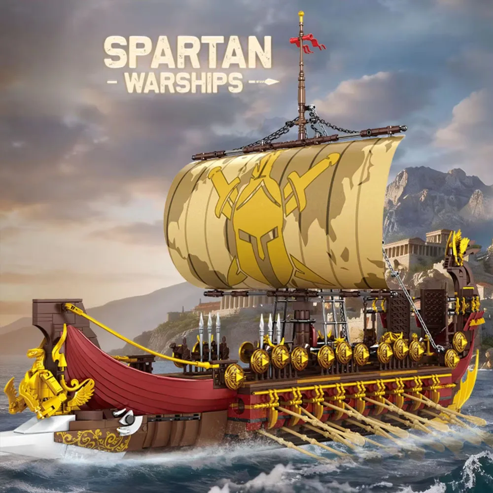 3043pcs Spartan Warship Building Blocks Desktop Decoration Wars Vessel Historical Combat Ship Model Bricks Toys for Adults Gifts
3043pcs Spartan Warship Building Blocks Desktop Decoration Wars Vessel Historical Combat Ship Model Bricks Toys for Adults Gifts