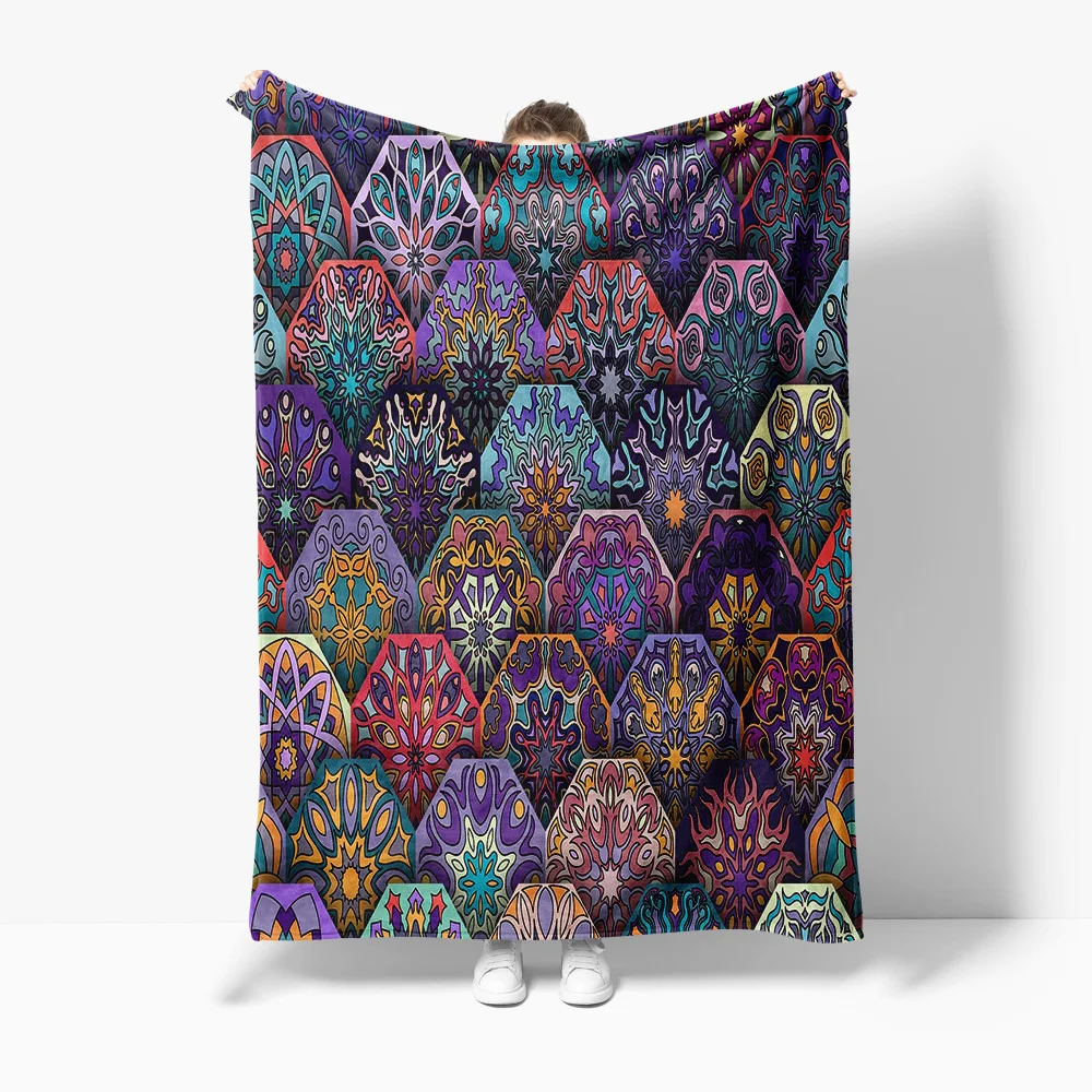 Красочное декоративное одеяло с цветочным узором пейсли и психоделическим геометрическим узором, одеяло для дивана-кровати, гостиной
Красочное декоративное одеяло с цветочным узором пейсли и психоделическим геометрическим узором, одеяло для дивана-кровати, гостиной