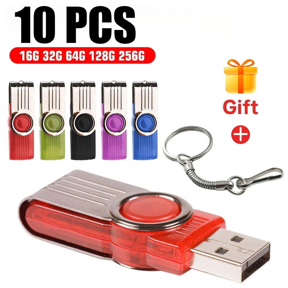 10pcs Colorful Rotatable 3.0 USB Flash Drive 128GB HOT SALE Memory Stick 64GB Free Key Chain Pen Drive 32GB High Speed U Disk
10pcs Colorful Rotatable 3.0 USB Flash Drive 128GB HOT SALE Memory Stick 64GB Free Key Chain Pen Drive 32GB High Speed U Disk