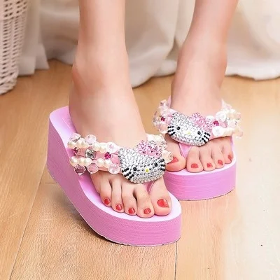 Sanrio Hello Kitty Diamond Slippers Kt Cat Pearl Slippers Kawaii Fashion Y2k Women Beach Slippers Fashion Leisure Outdoor Sandal
Sanrio Hello Kitty Diamond Slippers Kt Cat Pearl Slippers Kawaii Fashion Y2k Women Beach Slippers Fashion Leisure Outdoor Sandal