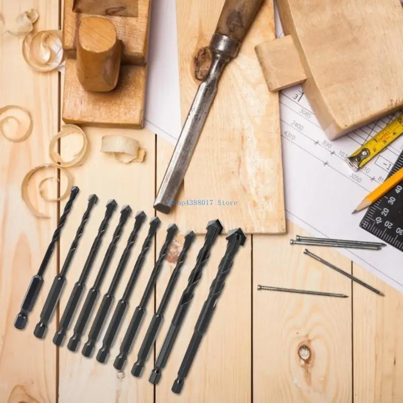 896B 10Pcs Hexagonal Triangle Steel Wall Tile Concrete Drilling Bit Household Marble Metal Hand Electric Drill Bit Tool
896B 10Pcs Hexagonal Triangle Steel Wall Tile Concrete Drilling Bit Household Marble Metal Hand Electric Drill Bit Tool