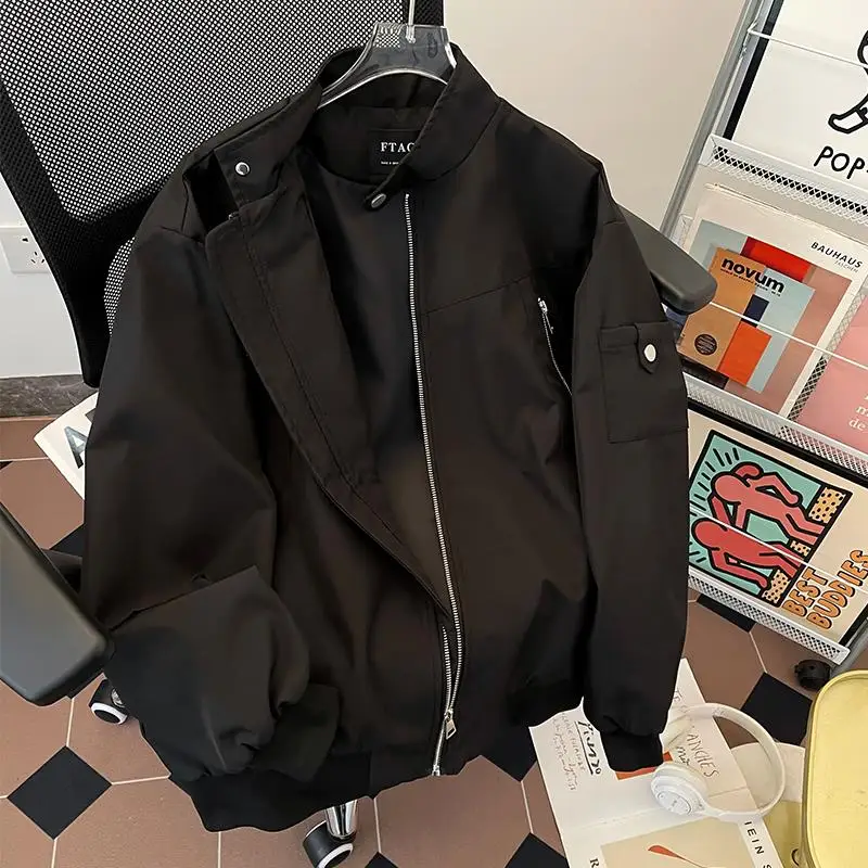 Casual Men's Windproof Stand Collar Zipper Jaet Spring Autumn Faion Spor Youthful American Sle Student Trendy Outerwear
Casual Men's Windproof Stand Collar Zipper Jaet Spring Autumn Faion Spor Youthful American Sle Student Trendy Outerwear