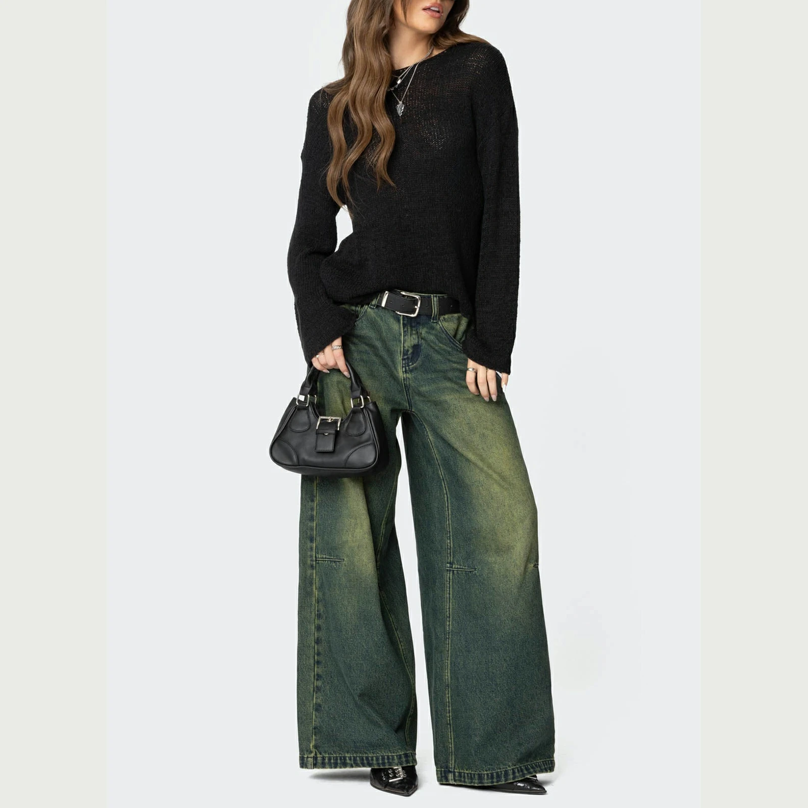 Combhasaki Women Flare Long Sleeve Y2k Sheer Mesh Knitwear Drop Shoulder Shirts Boat Neck Lightweight Knit Pullover Sweater Tops
Combhasaki Women Flare Long Sleeve Y2k Sheer Mesh Knitwear Drop Shoulder Shirts Boat Neck Lightweight Knit Pullover Sweater Tops