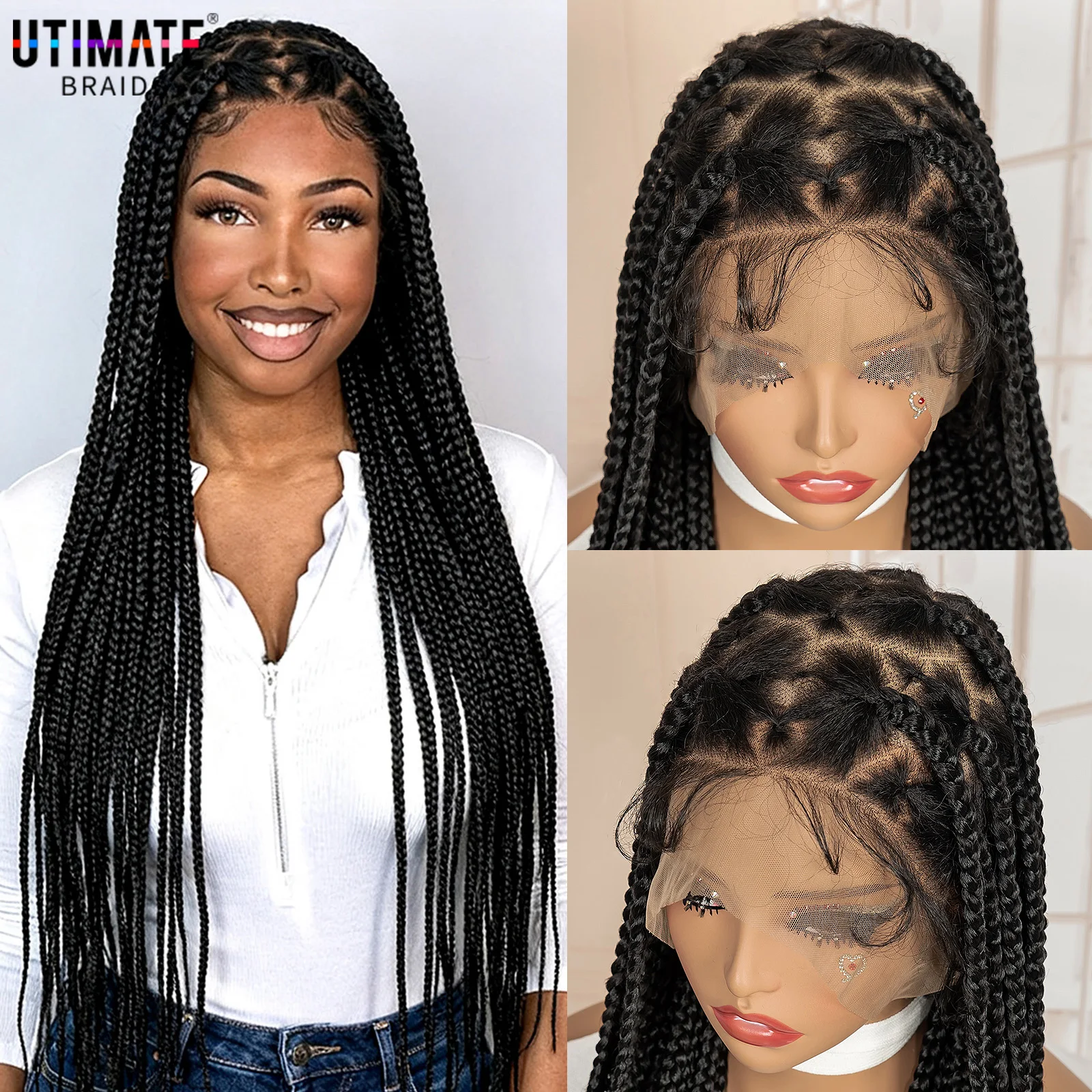 34inch Full Lace Synthetic Braided Wigs Knotless Braided Wigs Box Braid Wig 360 Lace Braided Wig for Black Women
34inch Full Lace Synthetic Braided Wigs Knotless Braided Wigs Box Braid Wig 360 Lace Braided Wig for Black Women