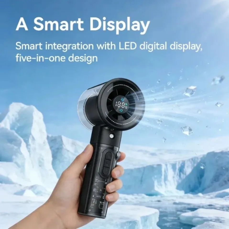 Transparent Handheld Spray Fan 100-Speed Dial Cooling Fan with AI LED Display 10H Battery Mist Fan for Concerts Travel Office
Transparent Handheld Spray Fan 100-Speed Dial Cooling Fan with AI LED Display 10H Battery Mist Fan for Concerts Travel Office