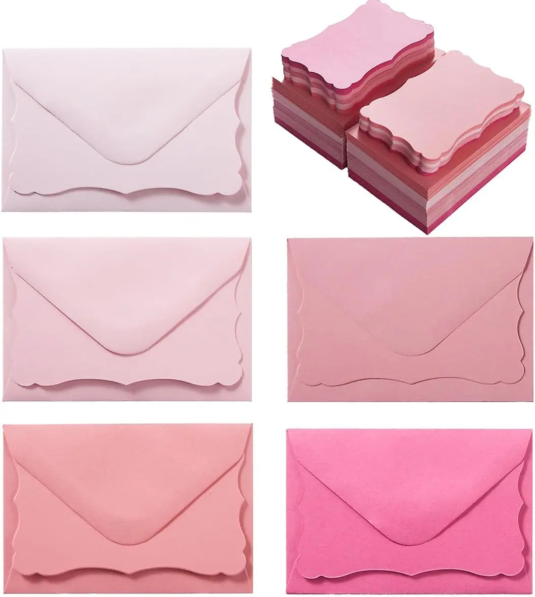 100 Pack Mini Envelopes with Note Cards 5 Colors for Wedding Birthday Baby Shower 4x2.7 Inches Pink
100 Pack Mini Envelopes with Note Cards 5 Colors for Wedding Birthday Baby Shower 4x2.7 Inches Pink