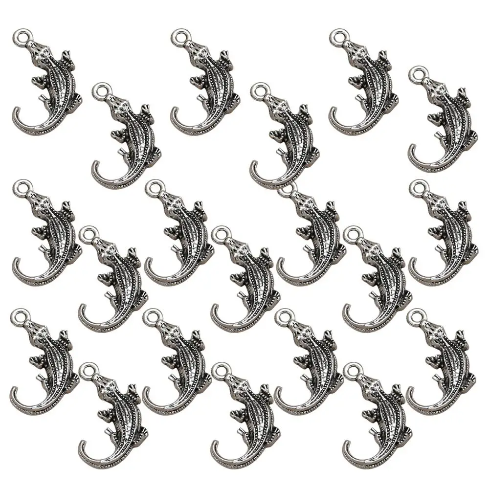 20 Pcs Gecko Pendant Charm Alloy Silver DIY Jewelry Making Pendants Accessories Craft Ideas
20 Pcs Gecko Pendant Charm Alloy Silver DIY Jewelry Making Pendants Accessories Craft Ideas