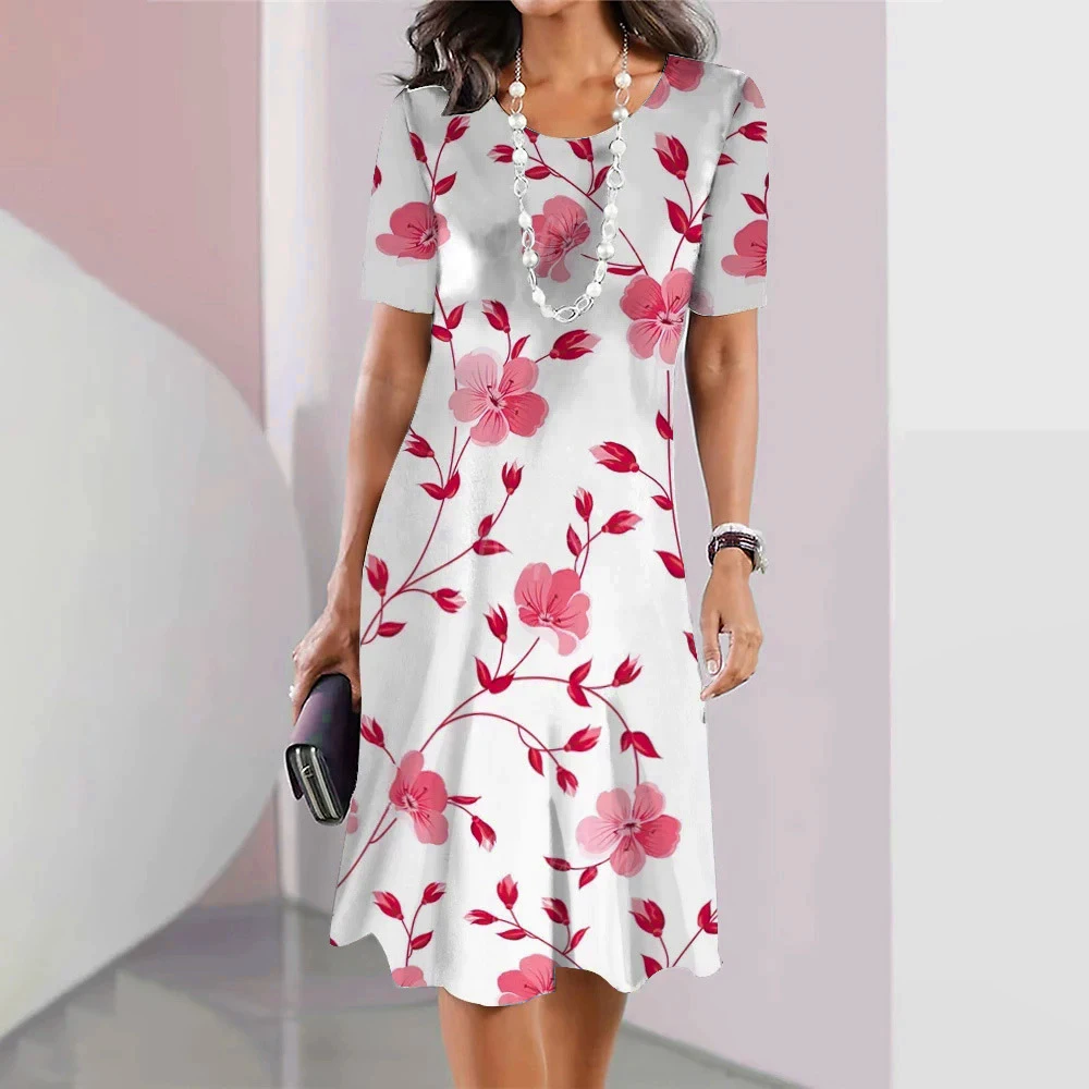3XL Plus Size Women Clothing Floral Pattern Mini Dresses Short Sleeve 3D Flower Printed Street Ladies Dress Beach Casual Dress
3XL Plus Size Women Clothing Floral Pattern Mini Dresses Short Sleeve 3D Flower Printed Street Ladies Dress Beach Casual Dress
