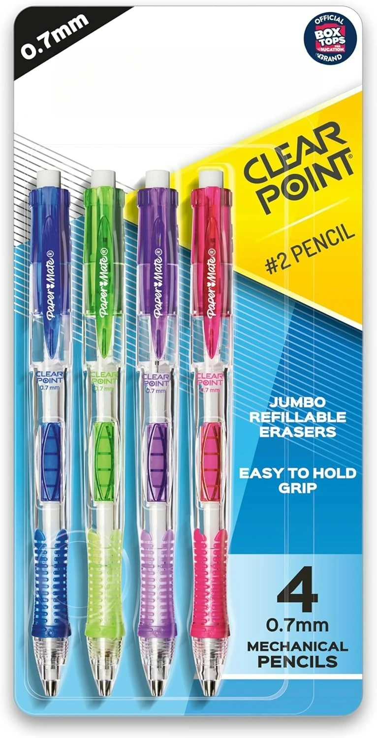 Clearpoint Mechanical Pencils, 0.7mm HB #2 Lead, Assorted Fashion Barrel Colors, 4 Count - Teacher Supplies, College, Note Taking
Clearpoint Mechanical Pencils, 0.7mm HB #2 Lead, Assorted Fashion Barrel Colors, 4 Count - Teacher Supplies, College, Note Taking