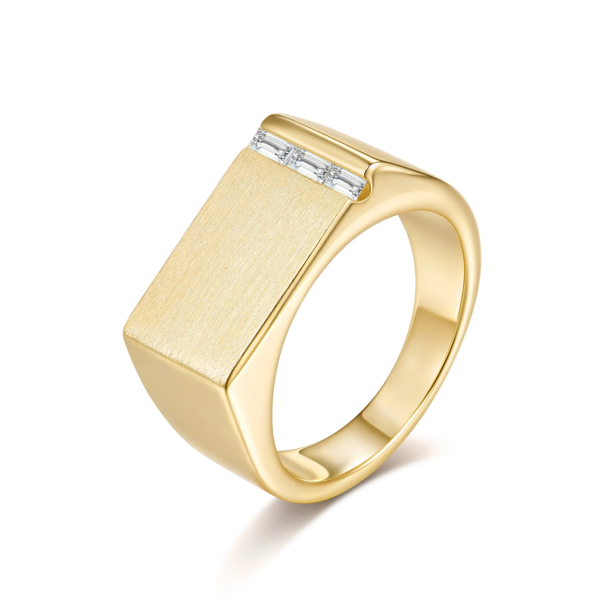 Luxurious 14K Gold Moissanite Ring for Men Brushed Minimalist Emerald for Women Platinum Pt950 Fine Jewelry Gift
Luxurious 14K Gold Moissanite Ring for Men Brushed Minimalist Emerald for Women Platinum Pt950 Fine Jewelry Gift