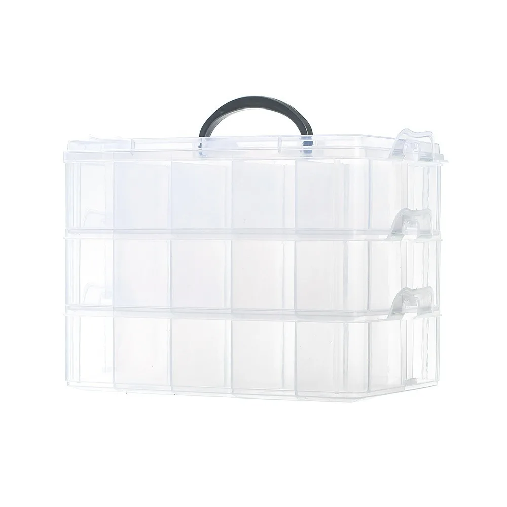3-layers Plastic Storage Box 18 Grids Clear Crafts Tool Case Adjustable Dividers Detachable Toy Sundries Organizer 
3-layers Plastic Storage Box 18 Grids Clear Crafts Tool Case Adjustable Dividers Detachable Toy Sundries Organizer