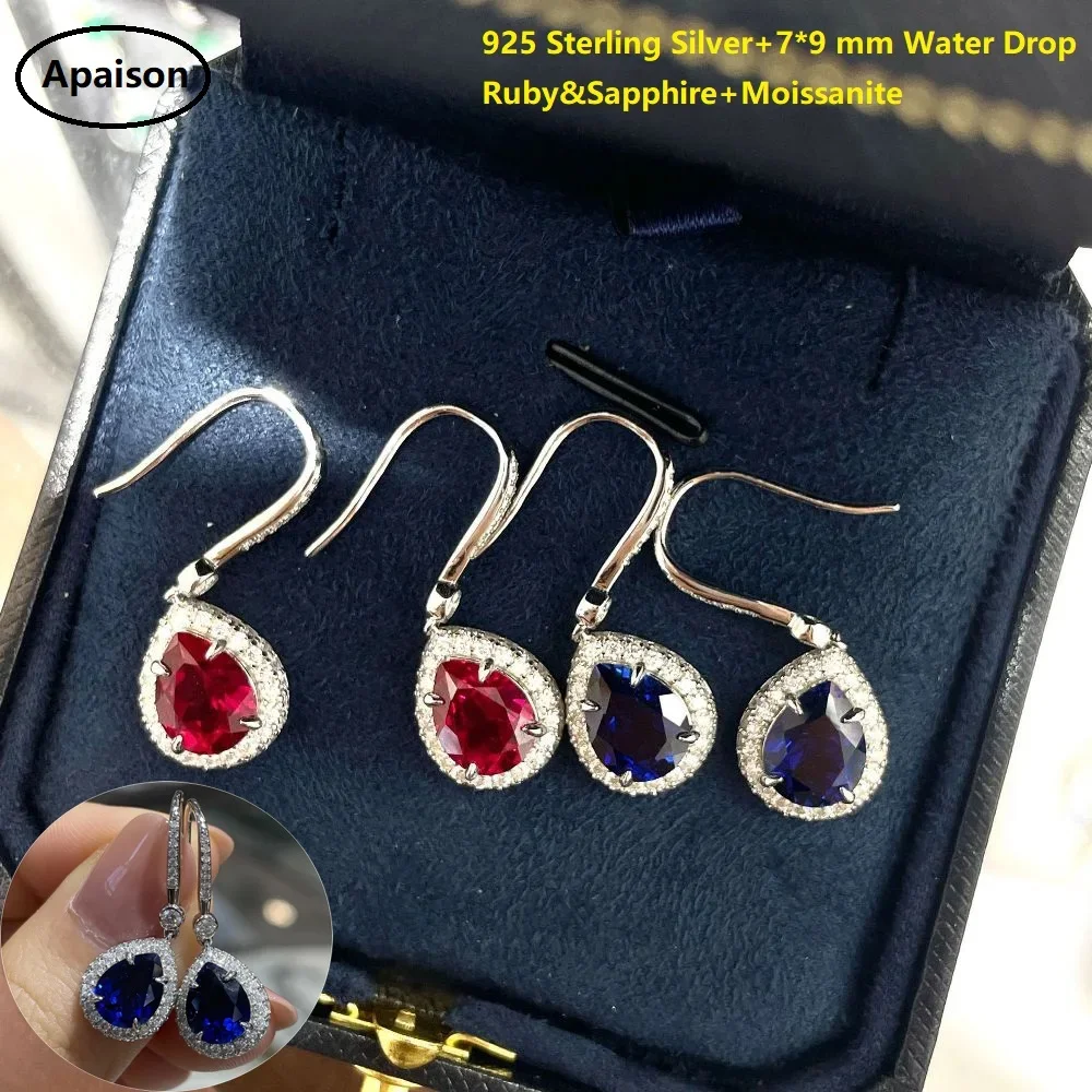 Apaison Ruby&Sapphire&Moissanite Drop Earrings For Women 925 Sterling Silver Bridal Earrings Wedding Engagement Jewelry Gift
Apaison Ruby&Sapphire&Moissanite Drop Earrings For Women 925 Sterling Silver Bridal Earrings Wedding Engagement Jewelry Gift