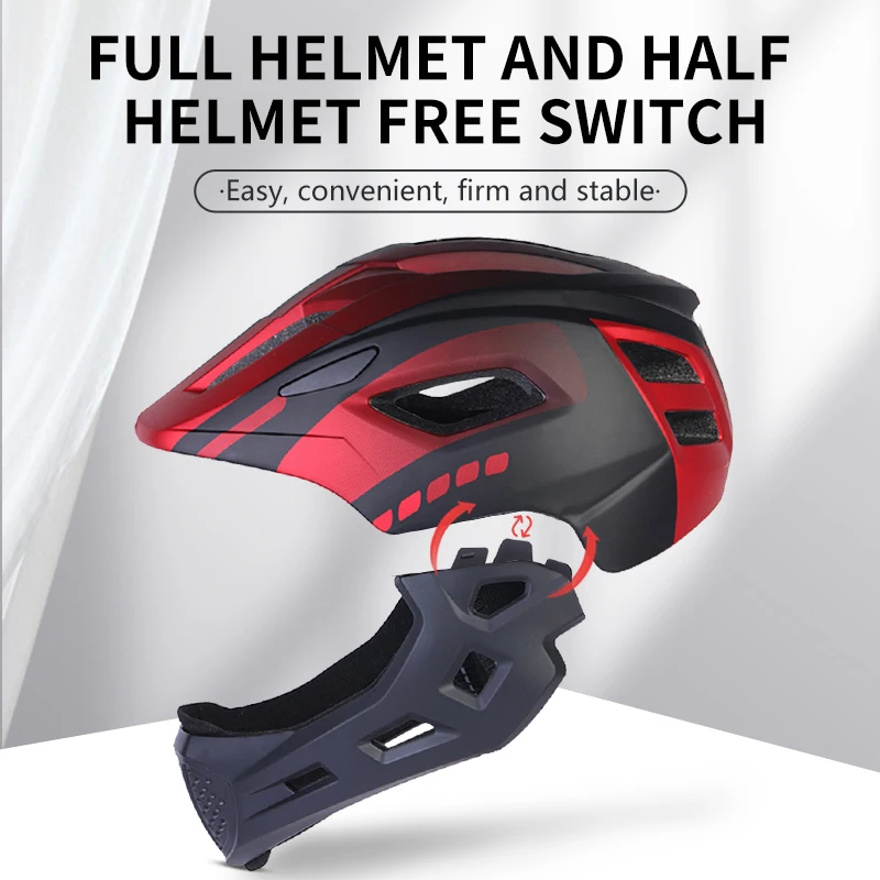 Horntour Kids Detachable Full Face Bicycle Helmets Child Safety Cycling Protection for Balance Roller Skating Caps Bike Helmet
Horntour Kids Detachable Full Face Bicycle Helmets Child Safety Cycling Protection for Balance Roller Skating Caps Bike Helmet
