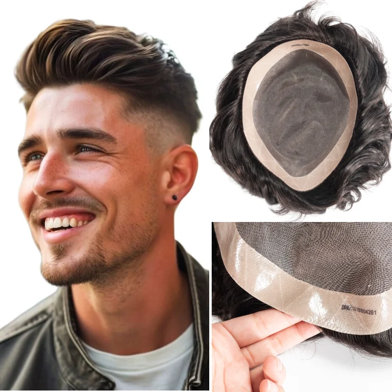 In Stock Human Hair Fine Mono Men Toupee 6x8 6inch PU+NPU Base Wholesale Dropship Color 1B #4
In Stock Human Hair Fine Mono Men Toupee 6x8 6inch PU+NPU Base Wholesale Dropship Color 1B #4