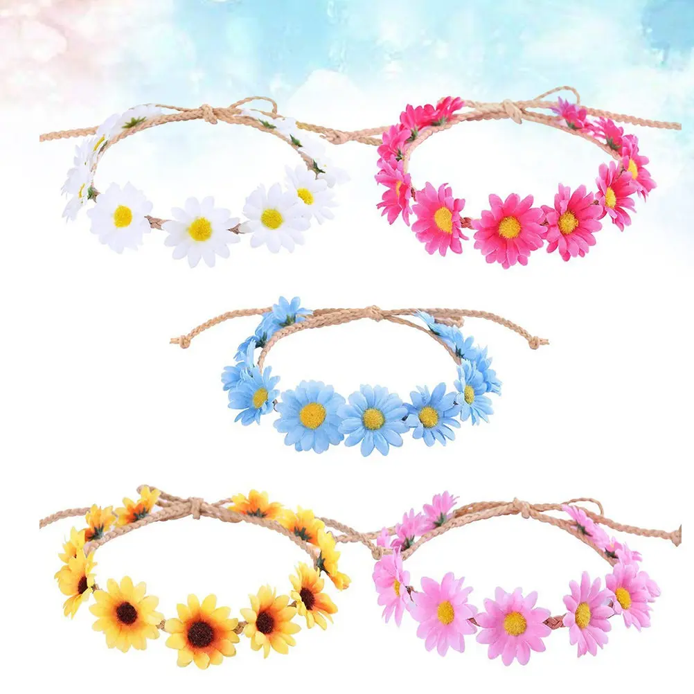 5Pcs Small Daisy Hair Wreath Simulation Flower Floral Headband Lightweight Comfortable Elegant Bridal Party Prom Wedding
5Pcs Small Daisy Hair Wreath Simulation Flower Floral Headband Lightweight Comfortable Elegant Bridal Party Prom Wedding
