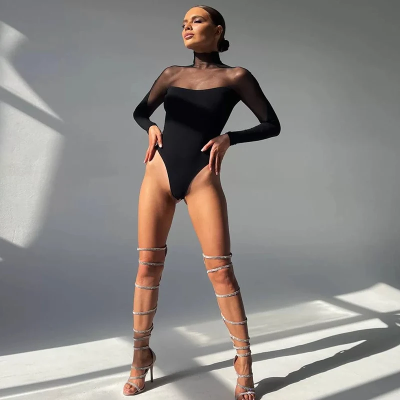 Sexy Me Splice High Collar Onesie for Women Irregular Inner Wear Autumn Winter Base irt Street Sle High Waist orts
Sexy Me Splice High Collar Onesie for Women Irregular Inner Wear Autumn Winter Base irt Street Sle High Waist orts