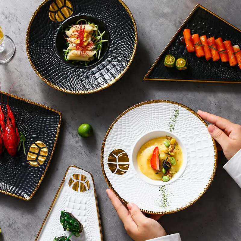 Relief Crocodile Pattern Plate European Style Ceramic Western Steak Plate High-grade Home Fruit Dessert Dishes Kitchen Tableware
Relief Crocodile Pattern Plate European Style Ceramic Western Steak Plate High-grade Home Fruit Dessert Dishes Kitchen Tableware