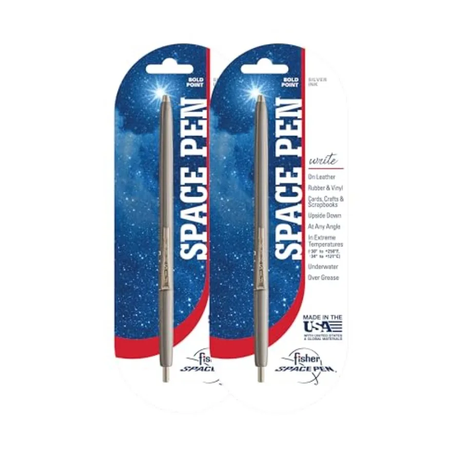 Space Pen Silver Ink Space Pen, Pressurized Ballpoint Pen, Writes Upside Down and in Extreme Temperatures, Silver Metallic Ink,
Space Pen Silver Ink Space Pen, Pressurized Ballpoint Pen, Writes Upside Down and in Extreme Temperatures, Silver Metallic Ink,