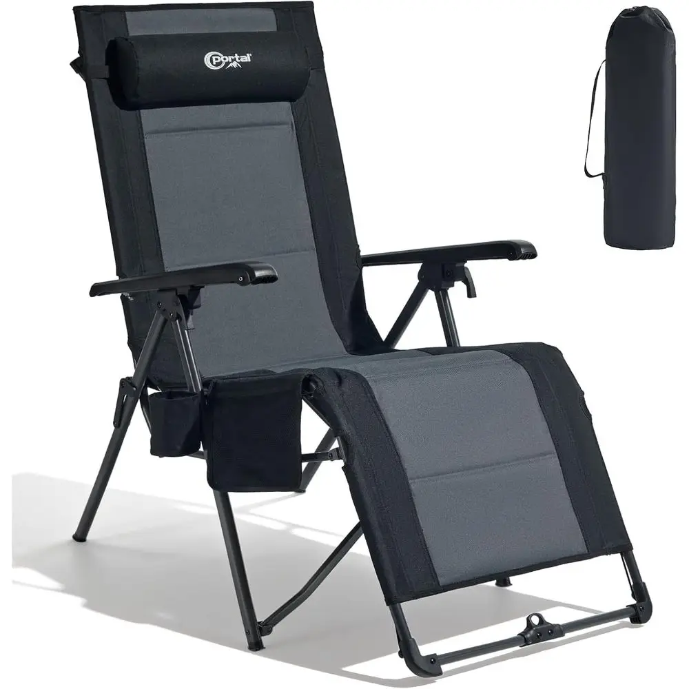 Outdoor Oversized Zero Gravity Lounge Chair with Adjustable Pillows and Cup Holder, Supports Up to 350lbs
Outdoor Oversized Zero Gravity Lounge Chair with Adjustable Pillows and Cup Holder, Supports Up to 350lbs