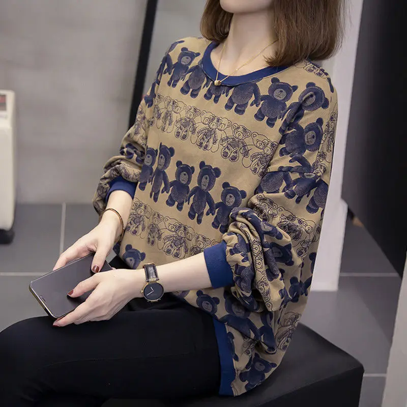 Casual Hoodies Women clothing 2023 spring and autumn new age reduction top o neck long sleeve printed casual hoodies female tops
Casual Hoodies Women clothing 2023 spring and autumn new age reduction top o neck long sleeve printed casual hoodies female tops