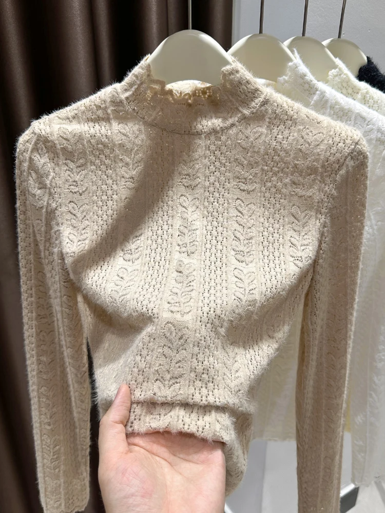 Women's Lace Base irt f High Collar Floing Spring Autumn Winter New Sle Inner Wear Thin Top High-End Sensation
Women's Lace Base irt f High Collar Floing Spring Autumn Winter New Sle Inner Wear Thin Top High-End Sensation